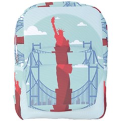 New-york-usa-liberty-landmark Full Print Backpack by Sudhe