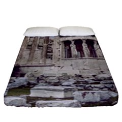 Erechtheum Temple, Athens, Greece Fitted Sheet (queen Size) by dflcprintsclothing