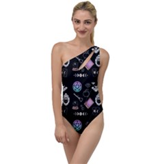 Pastel Goth Witch To One Side Swimsuit by NerdySparkleGoth