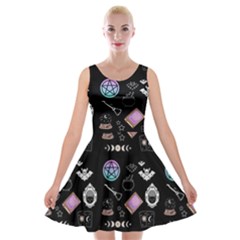 Pastel Goth Witch Velvet Skater Dress by NerdySparkleGoth
