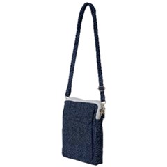 Blue Stripes On Dark Background Multi Function Travel Bag by SychEva