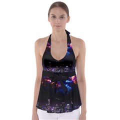 Science-fiction-sci-fi-forward Babydoll Tankini Top by Sudhe