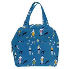 Girls Walk With Their Dogs Boxy Hand Bag by SychEva