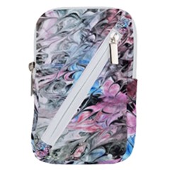 Abstract Waves Module Belt Pouch Bag (large) by kaleidomarblingart