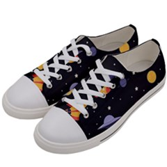 Cosmos Rockets Spaceships Ufos Women s Low Top Canvas Sneakers by Amaryn4rt