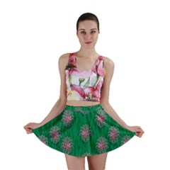Lotus Bloom In The Blue Sea Of Peacefulness Mini Skirt by pepitasart
