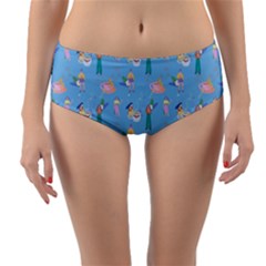 Beautiful Girls With Drinks Reversible Mid-waist Bikini Bottoms by SychEva