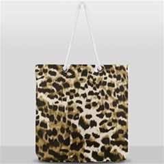 Leopard-print 2 Full Print Rope Handle Tote (large) by skindeep