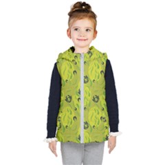 Folk Flowers Pattern  Kids  Hooded Puffer Vest by Eskimos