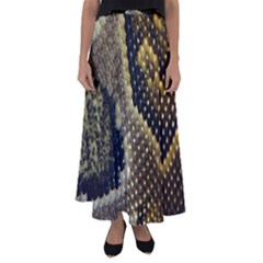 Leatherette Snake 2 Flared Maxi Skirt by skindeep