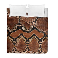 Leatherette Snake 3 Duvet Cover Double Side (full/ Double Size) by skindeep