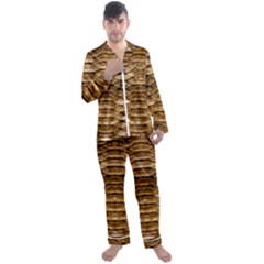 Reptile Skin Pattern 11 Men s Long Sleeve Satin Pajamas Set by skindeep