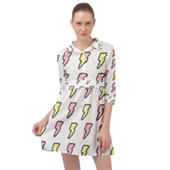 Pattern Cute Flash Design Mini Skater Shirt Dress by brightlightarts