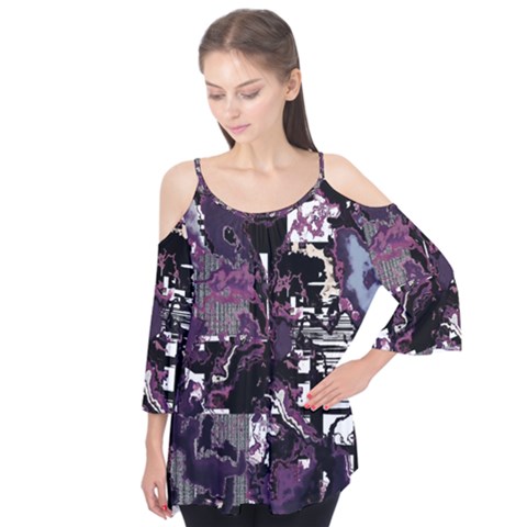 Pressure Points Flutter Sleeve Tee  by MRNStudios
