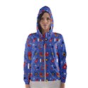 Blue 50s Women s Hooded Windbreaker View1