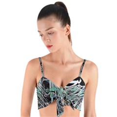 Robotic Endocrine System Woven Tie Front Bralet by MRNStudios