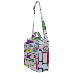 Colorful Rectangles Crossbody Day Bag by LalyLauraFLM