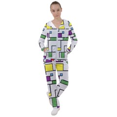 Colorful Rectangles Women s Tracksuit by LalyLauraFLM
