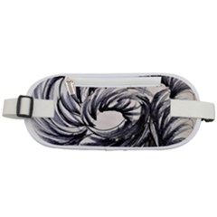 Mono Patterns Rounded Waist Pouch by kaleidomarblingart