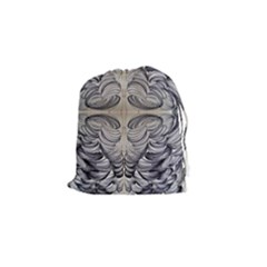Mono Repeats Drawstring Pouch (small) by kaleidomarblingart