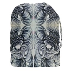 Mono Repeats Vi Drawstring Pouch (3xl) by kaleidomarblingart