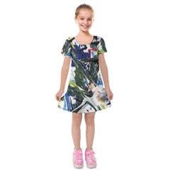 Snow In A City-1-1 Kids  Short Sleeve Velvet Dress by bestdesignintheworld