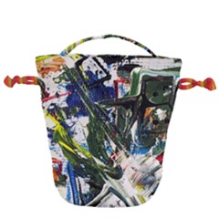 Snow In A City-1-1 Drawstring Bucket Bag by bestdesignintheworld