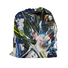 Snow In A City-1-1 Drawstring Pouch (2xl) by bestdesignintheworld