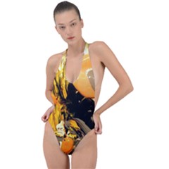Before The Easter-1-1 Backless Halter One Piece Swimsuit by bestdesignintheworld