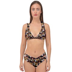 Dindollyblack Double Strap Halter Bikini Set by snowwhitegirl