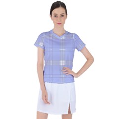 Lighblu Plaid Women s Sports Top by snowwhitegirl