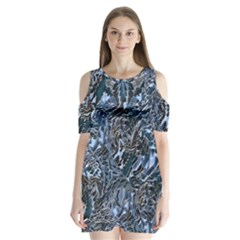 Touchy Shoulder Cutout Velvet One Piece by MRNStudios
