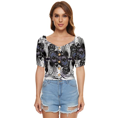 Twin Migraines Button Up Blouse by MRNStudios