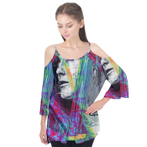 Rex Flutter Sleeve Tee  by MRNStudios