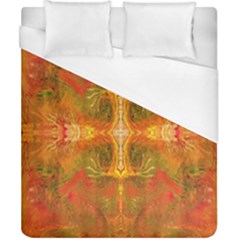 Red Flames Duvet Cover (california King Size) by kaleidomarblingart