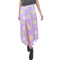 My Adventure Pastel Velour Split Maxi Skirt by thePastelAbomination