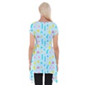 Arcade Dreams Blue  Short Sleeve Side Drop Tunic View2