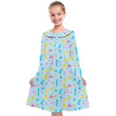 Arcade Dreams Blue  Kids  Midi Sailor Dress by thePastelAbomination