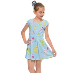 My Adventure Blue Kids  Cap Sleeve Dress by thePastelAbomination