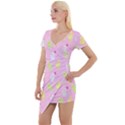 Pastel Adventure Short Sleeve Asymmetric Mini Dress View1