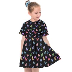 Bright And Beautiful Butterflies Kids  Sailor Dress by SychEva