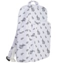 Grey Unicorn Sketchy Style Motif Drawing Pattern Double Compartment Backpack View2