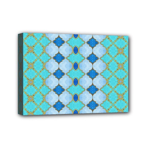 Turquoise Mini Canvas 7  X 5  (stretched) by Dazzleway