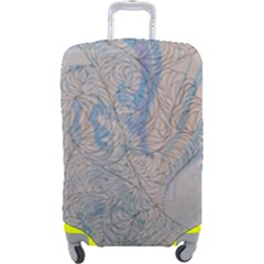 Convoluted Patterns Luggage Cover (large) by kaleidomarblingart