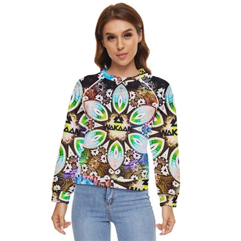 375 Chroma Digital Art Custom Women s Long Sleeve Raglan Tee by Drippycreamart
