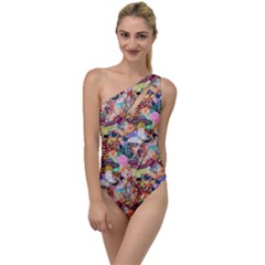 Retro Color To One Side Swimsuit by Sparkle