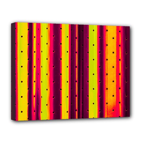 Warped Stripy Dots Canvas 14  X 11  (stretched) by essentialimage365
