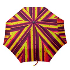 Warped Stripy Dots Folding Umbrellas by essentialimage365