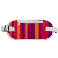 Warped Stripy Dots Rounded Waist Pouch by essentialimage365