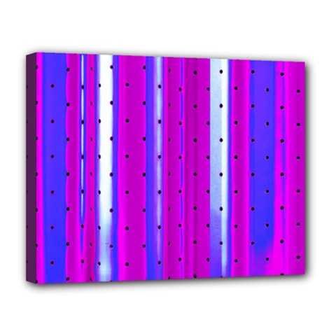 Warped Stripy Dots Canvas 14  X 11  (stretched) by essentialimage365